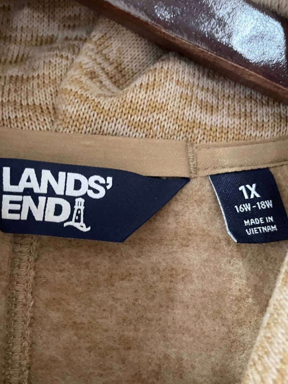 Lands' End Cowl Neck Pullover Sweater Fleece Tunic Size 1X 16W-18W - Picture 4 of 6